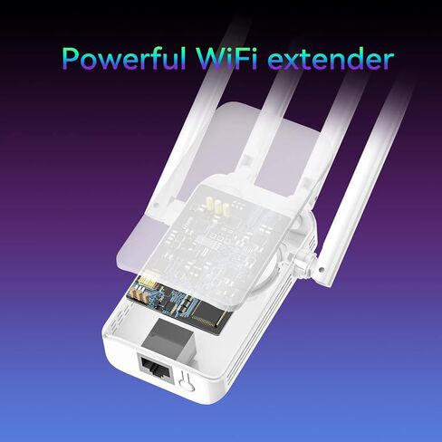 يغطي موسع WiFi ما يصل إلى 8000 قدم مربع و45 جهازًا، ومعزز الإنترنت مع منفذ إيثرنت، وأطول نطاق من الهوائيات الفائقة على الإطلاق، ومضخم الإشارة، وإعداد بنقرة واحدة in Saudi Arabia