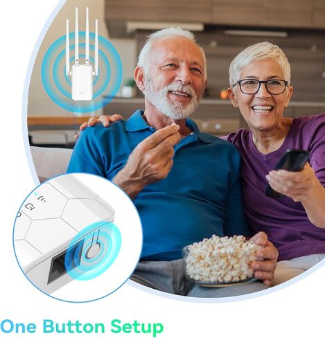 يغطي موسع WiFi ما يصل إلى 8000 قدم مربع و45 جهازًا، ومعزز الإنترنت مع منفذ إيثرنت، وأطول نطاق من الهوائيات الفائقة على الإطلاق، ومضخم الإشارة، وإعداد بنقرة واحدة in Saudi Arabia