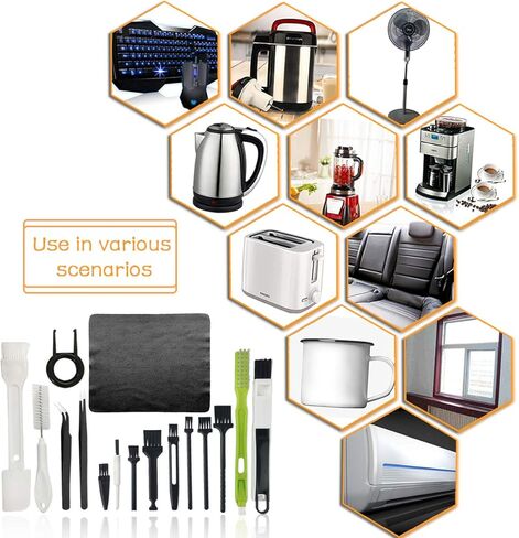 فرشاة تنظيف لوحة المفاتيح البلاستيكية 19 في 1، مجموعة تنظيف لوحة مفاتيح السيارة المضادة للكهرباء الساكنة in Kuwait