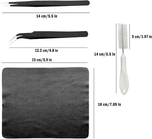 فرشاة تنظيف لوحة المفاتيح البلاستيكية 19 في 1، مجموعة تنظيف لوحة مفاتيح السيارة المضادة للكهرباء الساكنة in Kuwait