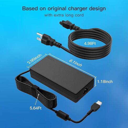 170W 20V 8.5A شاحن الكمبيوتر المحمول استبدال لينوفو ثينك باد P50 P51 P52 P53 P70 P71 P73 W540 W541 T540P P15 P17 P15V P15G T15G T15P P1 سلك إمداد محول الطاقة in Kuwait