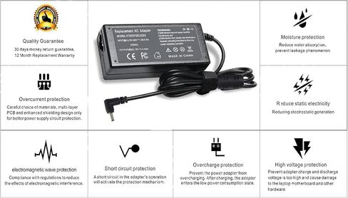 AC Charger for Acer Swift Spin 1 3 5 SP111-33 SP111-32N SF314-51 SF314-52 SF314-54 SF315 SP314-21 Chromebook CB3 CB5 CB3-111 CB3-131 CB5-132T CB5-571 R11 11 13 14 15 C720 N16Q13 N15Q9 N16P1 N15Q8 in Saudi Arabia