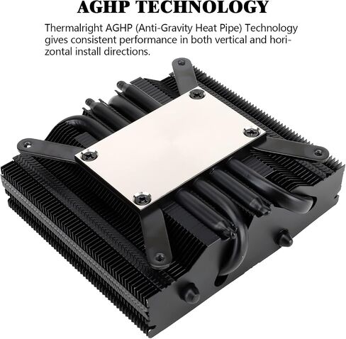 ثيرمال رايت مبرد هواء لوحدة المعالجة المركزية AXP90-X47، ارتفاع 47 ملم، مروحة PWM نحيفة TL-9015B، تقنية AGHP لـ AMD AM4/انتل 1150/1151/1155/1156/1200 (اسود) in Saudi Arabia