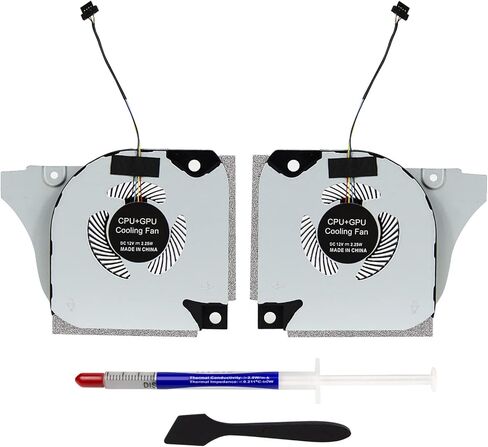 اس-يونيون مروحة تبريد جديدة بديلة لوحدة المعالجة المركزية ووحدة معالجة الرسومات الجرافيكية لجهاز ديل G5-5590 G7-7590 G7-7790 G5 5590 G7 7590 7790 P82F سلسلة لاب توب (مع معجون حراري وملعقة مسطحة) in Kuwait