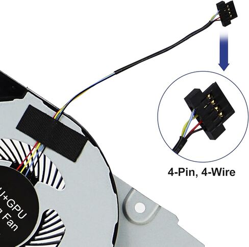 اس-يونيون مروحة تبريد جديدة بديلة لوحدة المعالجة المركزية ووحدة معالجة الرسومات الجرافيكية لجهاز ديل G5-5590 G7-7590 G7-7790 G5 5590 G7 7590 7790 P82F سلسلة لاب توب (مع معجون حراري وملعقة مسطحة) in Kuwait