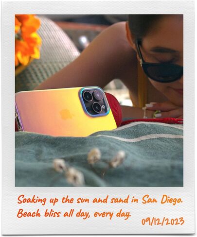 LONLI Hue - حافظة لهاتف iPhone 15 - تورتة بيضاء لؤلؤية [حماية من السقوط بطول 10 أقدام] - غطاء مقاوم للصدمات مع تأثير تغيير اللون | لطيف وفريد ​​من نوعه للنساء والفتيات والرجال (2023) in Kuwait