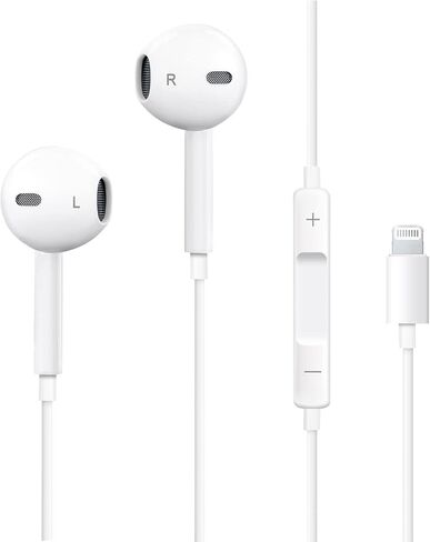 Earbuds Wired Headphones, Earphones with Built-in Microphone & Volume Control, Remote Music Control, Phone Calls, Noise Isolating Headsets Compatible with iPhone 14/13/12/11/XR/XS/X/8/7/SE/Pro Max in Kuwait