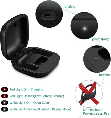 Charging Case Replacement Compatible with Powerbeats Pro Charger with Bluetooth Pairing Sync Button & 700mAh Built-in Battery (Not Include Power Beats Earbuds) in Saudi Arabia