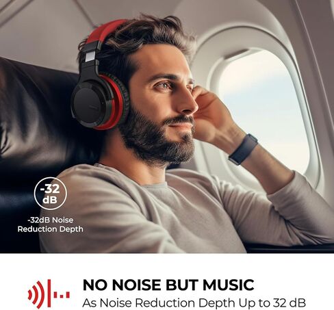 Active Noise Cancelling Wireless Bluetooth Headphones with Mic and Clear Calls, Bluetooth 5.0, 30 Hours Playtime, Comfort Fit, Model 2 in Saudi Arabia