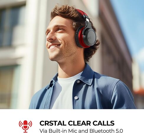 Active Noise Cancelling Wireless Bluetooth Headphones with Mic and Clear Calls, Bluetooth 5.0, 30 Hours Playtime, Comfort Fit, Model 2 in Saudi Arabia