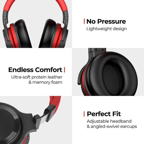 Active Noise Cancelling Wireless Bluetooth Headphones with Mic and Clear Calls, Bluetooth 5.0, 30 Hours Playtime, Comfort Fit, Model 2 in Saudi Arabia