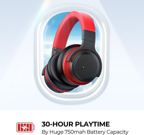Active Noise Cancelling Wireless Bluetooth Headphones with Mic and Clear Calls, Bluetooth 5.0, 30 Hours Playtime, Comfort Fit, Model 2 in Saudi Arabia