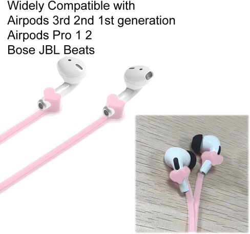 Claiol Magnetic Anti-Lost Straps for AirPods, 2 Pcs Soft Silicone Sports Lanyard Compatible with Airpods 3rd 2nd Generation Pro 3 2 1 Bose JBL Beats. (Midnight Blue) in Kuwait