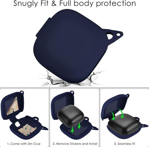 غطاء حافظة VISOOM Bling Powerbeats Pro، غطاء حماية لطيف من السيليكون Powerbeats Pro للنساء والفتيات مع سلسلة مفاتيح لامعة لحافظة Powerbeats Pro الواقية (ذهبي وردي) in Kuwait