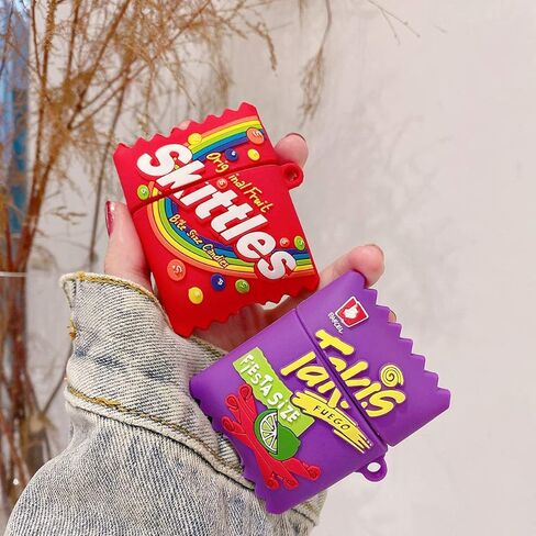 2Pack for Airpod 2/1 Case، لينة سيليكون لطيف الكرتون كاواي مضحك غطاء الغذاء أزياء واقية الجلد ل Air Pods متوافق مع Airpods 2 & 1 (Teki Potato + لون الحلوى) in Kuwait