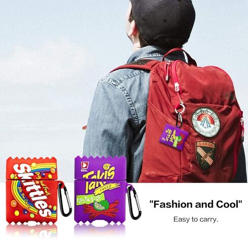 2Pack for Airpod 2/1 Case، لينة سيليكون لطيف الكرتون كاواي مضحك غطاء الغذاء أزياء واقية الجلد ل Air Pods متوافق مع Airpods 2 & 1 (Teki Potato + لون الحلوى) in Kuwait