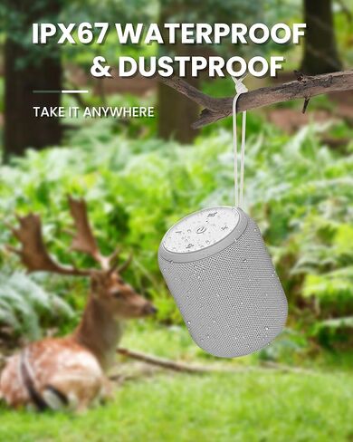 NOTABRICK Bluetooth Speakers,Portable Wireless Speaker with 15W Stereo Sound, IPX6 Waterproof Shower Speaker, Dual Pairs, Portable Speaker for Party Beach Camping in Kuwait