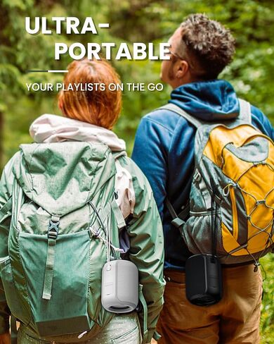 NOTABRICK Bluetooth Speakers,Portable Wireless Speaker with 15W Stereo Sound, IPX6 Waterproof Shower Speaker, Dual Pairs, Portable Speaker for Party Beach Camping in Kuwait