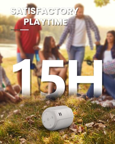 NOTABRICK Bluetooth Speakers,Portable Wireless Speaker with 15W Stereo Sound, IPX6 Waterproof Shower Speaker, Dual Pairs, Portable Speaker for Party Beach Camping in Kuwait