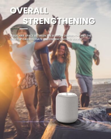 NOTABRICK Bluetooth Speakers,Portable Wireless Speaker with 15W Stereo Sound, IPX6 Waterproof Shower Speaker, Dual Pairs, Portable Speaker for Party Beach Camping in Kuwait