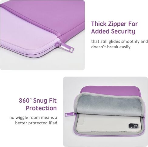 QUESTON Tablet Neoprene Sleeve Case Fits 10.9" New iPad 2022/iPad Air/11 iPad Pro/iPad Pro Air/Surface Go/Samsung Galaxy Tab A7, Fits Apple Smart Keyboard in Kuwait