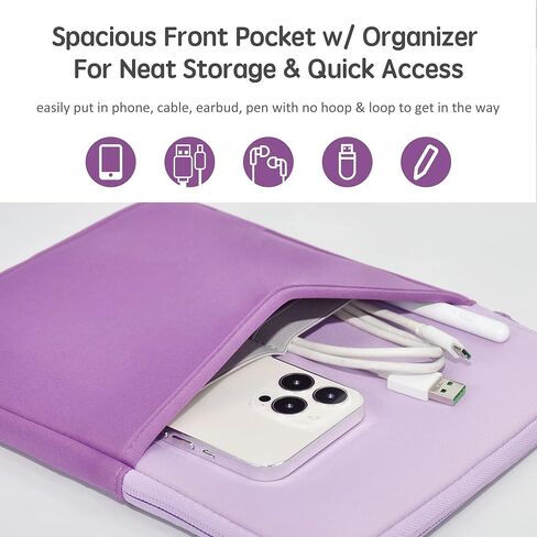 QUESTON Tablet Neoprene Sleeve Case Fits 10.9" New iPad 2022/iPad Air/11 iPad Pro/iPad Pro Air/Surface Go/Samsung Galaxy Tab A7, Fits Apple Smart Keyboard in Kuwait