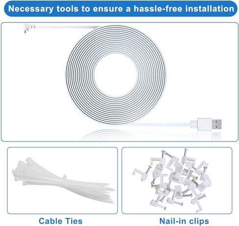 كابل طاقة Micro USB بزاوية يمين بطول 10 أقدام من Itramax مع قالب شاحن QC 3.0، ومحول إمداد الطاقة وسلك شحن، شاحن سريع خارجي متوافق مع Arlo Pro، وArlo Pro 2، وArlo Go، وArlo Security Light in Kuwait