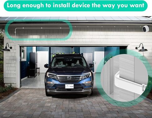 كابل طاقة Micro USB بزاوية يمين بطول 10 أقدام من Itramax مع قالب شاحن QC 3.0، ومحول إمداد الطاقة وسلك شحن، شاحن سريع خارجي متوافق مع Arlo Pro، وArlo Pro 2، وArlo Go، وArlo Security Light in Kuwait