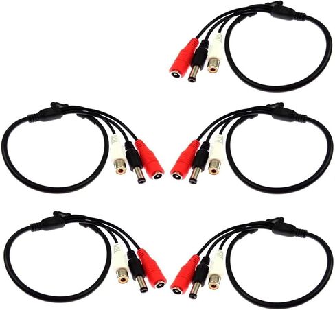 5pcs CCTV Microphone Security Microphone Audio Microphone Tiny Outdoor CCTV Surveillance Microphone RCA Microphone DVR with High Sensitive Preamp Amplified Pickup Device Mic for External Camera Sound in Saudi Arabia