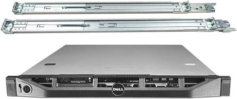 خادم PowerEdge R410 من Dell مزود بمعالج Intel سداسي النواة بسرعة 2.66 جيجا هرتز، وسعة تخزين 64 جيجابايت، وسعة تخزين 8 تيرابايت، وتقنية RAID، ومجموعة السكك الحديدية (متجددة) in Saudi Arabia