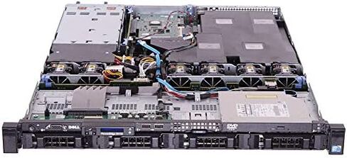 خادم PowerEdge R410 من Dell مزود بمعالج Intel سداسي النواة بسرعة 2.66 جيجا هرتز، وسعة تخزين 64 جيجابايت، وسعة تخزين 8 تيرابايت، وتقنية RAID، ومجموعة السكك الحديدية (متجددة) in Saudi Arabia