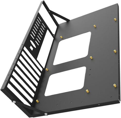 حامل لوحة ام للكمبيوتر من كيه جيه اتش بي في، حامل لوحة ام للكمبيوتر، رف لوحة ام معدني لجهاز تعدين البيتكوين، حافظة لجهاز تعدين العملات الرقمية، دعامة معدنية من الستيل بلون اسود in Kuwait