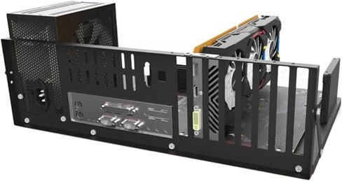 حامل لوحة ام للكمبيوتر من كيه جيه اتش بي في، حامل لوحة ام للكمبيوتر، رف لوحة ام معدني لجهاز تعدين البيتكوين، حافظة لجهاز تعدين العملات الرقمية، دعامة معدنية من الستيل بلون اسود in Kuwait