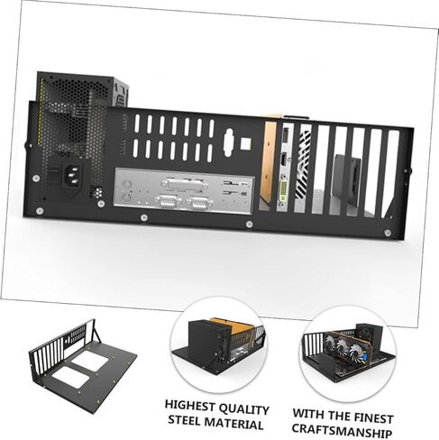 حامل لوحة ام للكمبيوتر من كيه جيه اتش بي في، حامل لوحة ام للكمبيوتر، رف لوحة ام معدني لجهاز تعدين البيتكوين، حافظة لجهاز تعدين العملات الرقمية، دعامة معدنية من الستيل بلون اسود in Kuwait