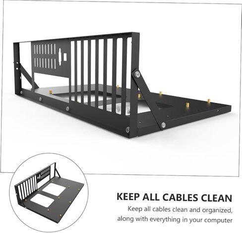 حامل لوحة ام للكمبيوتر من كيه جيه اتش بي في، حامل لوحة ام للكمبيوتر، رف لوحة ام معدني لجهاز تعدين البيتكوين، حافظة لجهاز تعدين العملات الرقمية، دعامة معدنية من الستيل بلون اسود in Kuwait