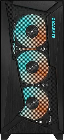 GIGABYTE C301 Glass White - White Mid Tower PC Gaming Case, Tempered Glass, USB Type-C, 4X ARBG Fans Included (GB-C301GW) in Saudi Arabia