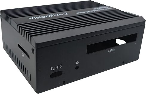 وايبونديف حافظة معدنية سوداء لجهاز كمبيوتر فيجن فايف 2 RISC-V مفتوح المصدر وحيد المصدر، مشتت حراري معدني لمجموعة المبتدئين من فيجن فايف 2 لينكس in Kuwait