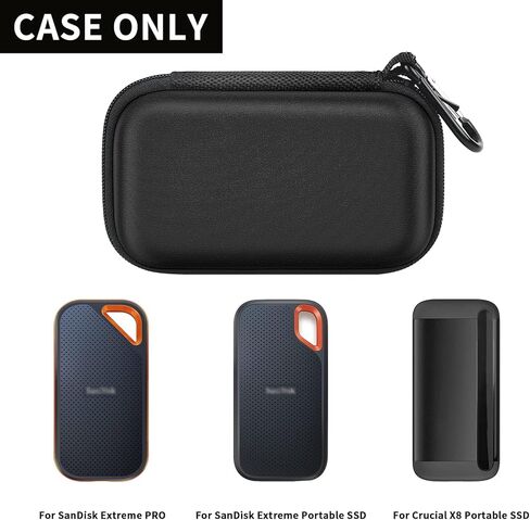 Hard Case Compatible with SanDisk Extreme PRO/for SanDisk 500GB 1TB 2TB 4TB Portable External SSD. Carrying Travel Holder for Crucial X8 External Solid State Drive (Box Only) in Kuwait