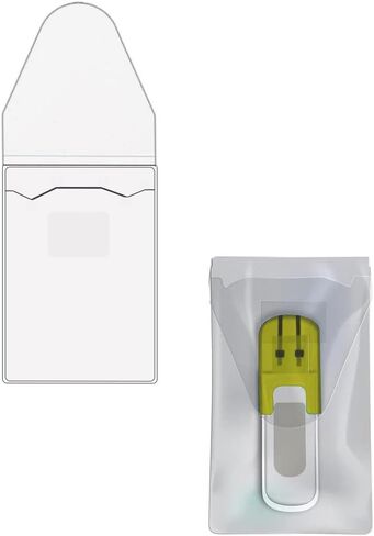 Professional USB Drive Adhesive Pockets | Transparent Self-Adhesive Storage Sleeves | Universal Flash Drive Holders | Stick-On Pouches for Organizing Tech Accessories | 10 Pack in Saudi Arabia
