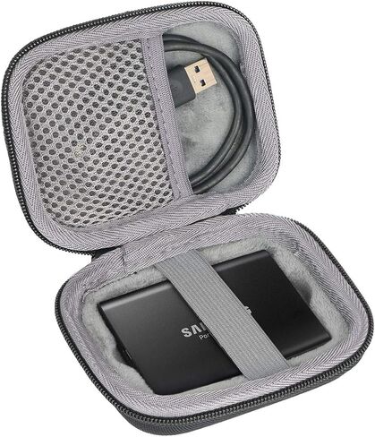 co2CREA Hard Case for Samsung T7 Shield T9 Portable SSD, Black in Kuwait
