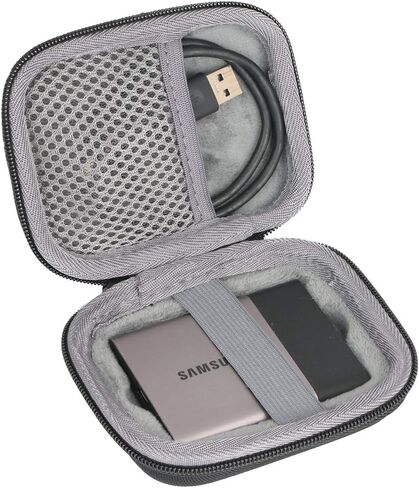 co2CREA Hard Case for Samsung T7 Shield T9 Portable SSD, Black in Kuwait