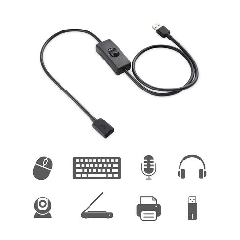 Cable Matters 2-Pack USB On Off Switch, USB Power Switch, 1ft in Kuwait