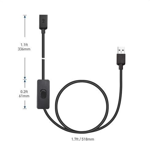 Cable Matters 2-Pack USB On Off Switch, USB Power Switch, 1ft in Kuwait