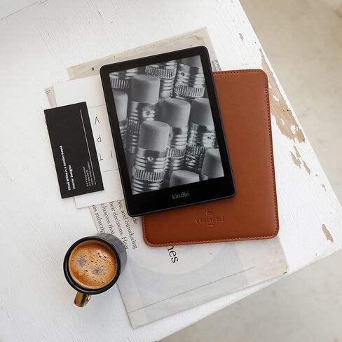 غلاف مريح للقارئ الإلكتروني متوافق تمامًا مع جهاز Kindle Paperwhite 5 (الجيل الحادي عشر 2021) مقاس 6.8 بوصات، جراب واقٍ من الجلد الصناعي PU، أخضر in Kuwait