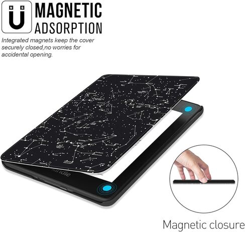 حافظة Ayotu مقاومة للماء لجهاز Kindle Paperwhite 2018 - غطاء ذكي من جلد البولي يوريثان مع خاصية التنبيه/النوم التلقائي - تناسب Amazon All Kindle Paperwhite من الجلد (الجيل العاشر - 2018)، K10 The Horscope in Kuwait