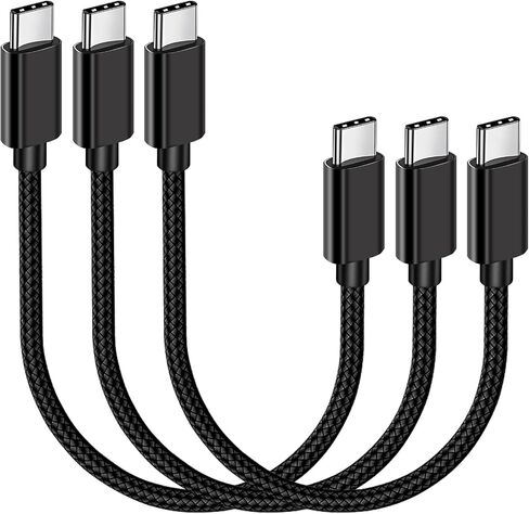 كابل SUMPK USB C إلى USB C 60W، [1.5FT 2-Pack] كابل شاحن PD من النوع C سلك شحن سريع متوافق مع MacBook Air وiPad Pro 2020/2018 وSamsung Galaxy S21/S21+/S20+ Ultra Note 20 وPixel 4/3 XL in Kuwait