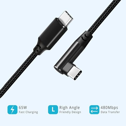SUMPK USB C to USB C 60W Cable,[1.5FT 2-Pack] Type C PD Charger Cable Fast Charging Cord Compatible with MacBook Air, iPad Pro 2020/2018, Samsung Galaxy S21/S21+/S20+ Ultra Note 20, Pixel 4/3 XL in Kuwait