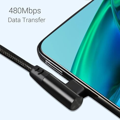 SUMPK USB C to USB C 60W Cable,[1.5FT 2-Pack] Type C PD Charger Cable Fast Charging Cord Compatible with MacBook Air, iPad Pro 2020/2018, Samsung Galaxy S21/S21+/S20+ Ultra Note 20, Pixel 4/3 XL in Kuwait