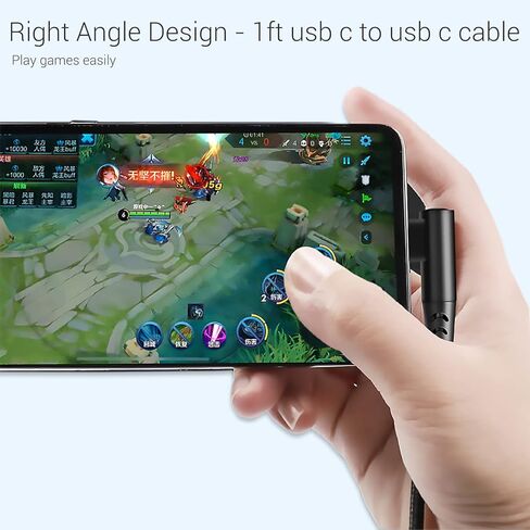 SUMPK USB C to USB C 60W Cable,[1.5FT 2-Pack] Type C PD Charger Cable Fast Charging Cord Compatible with MacBook Air, iPad Pro 2020/2018, Samsung Galaxy S21/S21+/S20+ Ultra Note 20, Pixel 4/3 XL in Kuwait