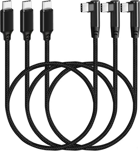 كابل SUMPK USB C إلى USB C 60W، [1.5FT 2-Pack] كابل شاحن PD من النوع C سلك شحن سريع متوافق مع MacBook Air وiPad Pro 2020/2018 وSamsung Galaxy S21/S21+/S20+ Ultra Note 20 وPixel 4/3 XL in Kuwait
